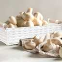 Small Storage Basket Wicker Baskets for Organizing with Handle Decorative Storage Bins for Countertop Toilet Paper Basket for Toilet Tank Top Small Baskets Set,White