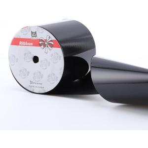 4inch x 50 Yards Shiny Black Waterproof Ribbon,Curling Ribbon for Gifts Package Wrapping,Crafting.