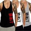 Men's Tank Tops Sleeveless Shirts Y-Back Gym Workout Stringer Tank Tops Bodybuilding Fitness T-Shirts