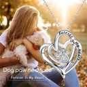 2 x Cynlsum Dog Memorial Gifts Remembrance Necklace: Loss of Dog Sympathy Gift- Personalized Pet Necklace for Women Pet Lovers Puppy Bereavement Gift Keepsake Passing Away Gifts (Stainless)