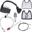 Leaf Blower Ignition Coil Module for HUSQ 125B 125BX 125BVX Replace 545108101 5451 08 101 5451-08-101 585836101 300953003 300953001 984883001 984882001 with Spark Plug Fuel Line Air Filter Kit