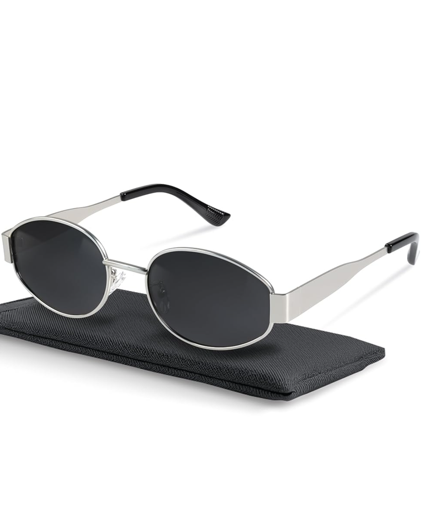 livho 2025 Trendy Oval Sunglasses - Stylish Polarized Shades for Everyday - Retro Metal Frames