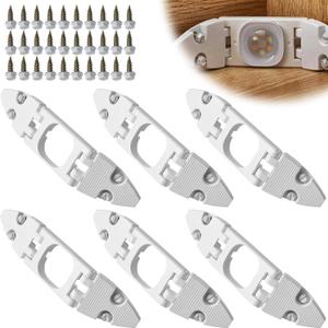 Cinnvoice 6 Pack Gable Light Clips Compatible with Govee H706 with Screws Compatible with Govee Pro Permanent Outdoor Lights with a Variety of Roof Pitches Cable Management (White)