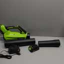 Leaf Blower Cordless, Leaf Blower with Battery and Charger - 2 Speed Modes, 2 Batteries, 20V Powerful Lightweight Electric Blowers for Blowing Leaves, Lawn Care, Patio Cleaning and Dust, Green
