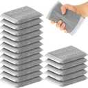 Thyle 24 Pack Steel Scrub Sponges for Dishes Non Scratch Scouring Multi Use Metal Scrubber Heavy Duty Dish Wash Kitchen Sponge for Pot Dish Washing Hard Surface Cleaning (Gray)