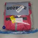 FUAMEY Dog Coat, Medium, Pink, Faux Fur - Waterproof, Windproof, Reflective Cold Weather Coat with Built-in Harness, Fits Dogs 11 lbs and Up (M(chest:21in), Rose Red)