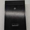 KYODOLED Key Lock MailBoxes for Outside, Locking Wall Mount Mailbox, Security Key Drop Box for Letters Newspapers, Cards, 12.4H x 8.54L x 3.35W Inches, Black