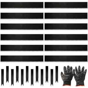 40Ft Galvanized Steel Landscape Lawn Edging, 40" X 8" (12 Pack) Metal Landscape Edging Border with 12 Clips, Metal Garden Edging Border, Metal Edging for Landscaping, Garden, Yard, Pathway