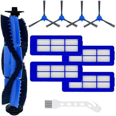 10 Pack Replacement Parts for eufy RoboVac 11S Max, Accessories Kit for 15C Max, 30C Max, G20, G20 Hybrid,G30, G30 Edge, Includes 1 Roller Brushes, 4 Filters, 4 Side Brushes,1 Cleaning Brush