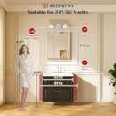 Keonjinn 24" x 30" Brushed Nickel Mirrors for Bathroom Sink, Silver Bathroom Vanity Mirror with Wide Frame, Beveled HD Tempered Glass, Shatterproof, Aluminum Alloy Framed Rectangular Wall Mount Mirror
