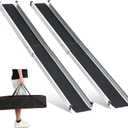 gardhom 1Pair 5FT Adjustable Wheelchair Ramp 60" L x 7.4" W Telescopic Ramps for Wheelchairs 600lbs Portable Wheelchair Ramps for Steps Home Threshold Doorways Steps Stairs with Carrying Bag