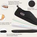 KuaiLu Men's Slippers Cozy Memory Foam House Slipper Shoes Warm Suede Winter Moccasins Slip-on Boots Slippers For Man with Fuzzy Sherpa Lining & Indoor/Outdoor Hard Rubber Sole (Black)