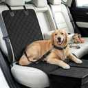 Dog Car Seat Extender with Seat Cover, Front & Back Seat Extender with Storage, Car Organizer for Large Dogs up to 120lbs