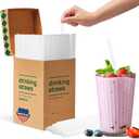 ACSTEP Plastic Straws 500 PCS  10.2 Inch Long, 6 mm Wide Straws Disposable for Iced Coffee & Cola, Durable & Lightweight  Made in USA