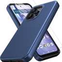 Case Compatible with T-Mobile REVVL 8 Pro, with Screen Protector, Dual Layer Shockproof Protective (Blue)