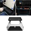 Center Console Organizer Tray for Tesla Model Y Accessories 2024-2020 Model 3 2023-2016, Magnetic Under Screen Storage Box Behind Screen Tray, Dashboard Organizer Tissue Holder, Easy Install (Black)