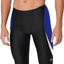 Speedo Men's Standard Swimsuit Jammer Endurance+ Splice Team Colors (28, Edge Black/Blue)
