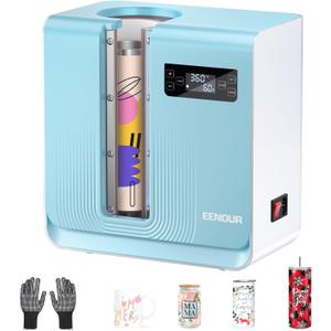 EENOUR Auto Tumbler Heat Press Machine, Automatic Rotating Tumbler Press, Pressure Setting Mug Press for Seamless Print, Even Heating Cup Press, for 11-32oz Sublimation Tumblers, Mugs, Glasses