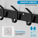 Over The Door Hooks Organizer, Over The Door Towel Rack with Mesh Basket, 10 Coat Hooks and 2 Wreath Hangers, Bathroom Door Organizer Back of Door Hanger for Bedroom, Kitchen(Black)