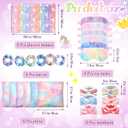 36 Pcs Sleepover Party Supplies for Girls Sets, 6 Glow in The Dark Blanket 6 Pillow with Pillow Core 6 Coral Fleece Headband 6 Plush Eye Mask Covers 6 Scrunchies for Slumber Sleepover Party Gifts Bulk