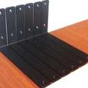 6 Pack - L 10" x H 6" x W1.5, 5mm Thick Black L Shelf Bracket, Iron Shelf Brackets, Metal Shelf Brackets, Floating Shelf, Shelf Supports with Screws