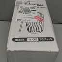 Lamosi 16 oz Disposable Coffee Cups with Lids, 50 Pack Insulated Hot Cups To Go Paper Coffee Cups with Lids and Straws, Corrugated Ripple Wall Cup for Hot Drink, Office, Coffee Bar (Black)