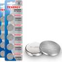 Tenergy 3V CR2025 Batteries, Lithium Button Coin Cell 2025 Battery, for Key FOBs & Other Devices, 10 Count