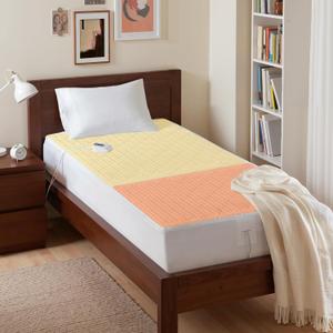 Serta Multi-Zone Heated Mattress Pad  Single Controller for Personalized Body & Foot Warmth, 10 Heat Settings, Auto Shut-Off, Soft Microfiber, Machine Washable, 15" Deep Pocket  Twin Size (White)