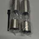 FORLIM Salt and Pepper Grinder Set with Dust Cover, Manual Pepper Mill with Adjustable Coarseness, Brushed Stainless Steel, Ceramic grinding core, 4.7oz Large Capacity, Spice Grinder (Set/Silver)