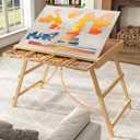 27.5" H Folding Puzzle Table with Drawers for 1500 Piece, 34" x 26" Jigsaw Puzzle Board with 4 Adjustable Tilting Angles, Portable Puzzle Table with Protective Cover for Adults