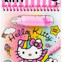 Hello Kitty Aqua Art Pad, 4 Art Pages, On The Go Reusable Water-Reveal Activity Pad, Mess Free Arts and Crafts, Paint with Water Brush Set, Kids Toys, Sanrio Stuff, Hello Kitty Craft Kits for Kids 3+