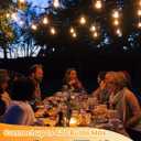 Svater Outdoor Led String Lights 50FT, Patio Lights with 16pcs S14 Shatterproof Bulbs, 1 Watt E26 Dimmable 2700K Warm White, IP65 Waterproof, Commercial Grade Light