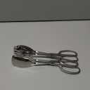 Jucoan 2 Pack Buffet Tongs Salad Tong, 10 Inch Stainless Steel Food Serving Bread Tongs with Scissor Handles for Kitchen, Party