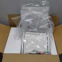 25" Modern Table Lamps Set of 2, Industrial Beside Lamps with USB A+C Charging Ports & AC Outlet, Nightstand Lamp with Glass Night Light for Living Room Bedroom End Table Decor White(4 Bulbs Included)