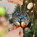 Tree of Life Christmas Ornament - Hanging Keepsake Decor (Multi Color)