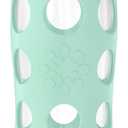 Lifefactory 22-Ounce Glass Water Bottle with Active Flip Cap and Protective Silicone Sleeve, Mint (22 Ounces)