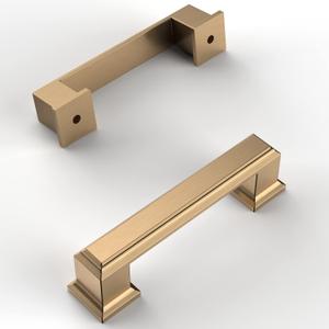 Amerdeco 10 Pack Champagne Bronze Cabinet Pulls 3 Inch(76mm) Hole Center Cabinet Hardware Kitchen Cabinet Handles for Bathroom Drawer Pulls Dresser Pulls ZH0001