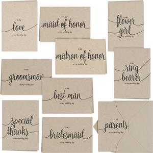 Hortense B. Hewitt 50-Count Thank You Note Cards with Envelopes, 4.8 x 3.5-Inches (Kraft)