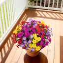 12 Bundles Artificial Flowers for Outdoors UV Resistant Fake Morning Glory | Faux Plastic Silk Flowers Plants for Planter Front Door Garden Window Box Patio Yard Porch Indoor Home Decor(4 Color-3)