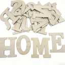 Wooden Letters for Crafts, 6 Inch Unfinished Capital Large Wooden Alphabet Letters&Numbers Wood Letters for DIY Painting Arts Home Decorations Kids Spelling Learning (26Pcs)