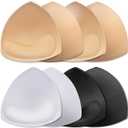 Bra Pads Inserts 4 Pairs Sewn Edges Breast Padding for Sports Bras Swimsuits Bikini B