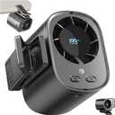 Portable Clip on Air Conditioner Fan for Car with LED Display, 360 Rotation 199 Speeds Mini Cooling Fans, USB Rechargeable 1500mAh Battery Powered Personal Fan for Car Vehicle Stroller Office Camping
