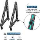 Low Height Mobile TV Stand, Monitor Floor Stand Cart, Rolling TV Mount with Wheel for 32-65 inch Flat Curved Screen TV, LED LCD, 30 Adjustable Viewing Angle (New Version)