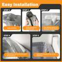 2 x 4 Pack F Type Litter Box Liners Cat Litterbox Liners Compatible with Flip Litter Box Liner Type F Reusable Waterproof Cat Litter Liners with Carrying Handles