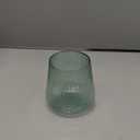 40 Pack Plastic Ribbed Wine Glasses, 14Oz Origami Disposable Wine Glasses Unbreakable Clear Plastic Cocktail Glasses Recyclable Shatterproof Reusable Wine Cups (14oz-green-40pack)