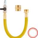 Winterize Sprinkler Blowout Adapter RV Winterizing Kit with Shut Off Valve and 1/4Industrial Plug Air Compressor and Garden Hose Connector for Motorhome Boat Camper Travel Trailer (Yellow)