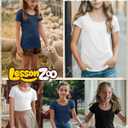 3 Pack Girl's T Shirts 5-14 Years | Short Sleeve Shirts, Crew Neck, Fitted, Tees, Kids, Basic, Cute, Summer, School Clothes