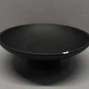 KIVY Concrete Fruit Bowl for Kitchen Counter - Large Decorative Bowl for Home Decor - Modern Key Bowl for Entryway Table - Pedestal Bowl - Fruit Basket for Home Decor - Black Fruit Bowl Decor