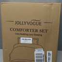 JOLLYVOGUE White Comforters Queen Size, 3 Pieces Ruffle Seersucker Queen Comforter Set for All Season, Lightweight Soft Shabby Chic Bedding Sets for Women（1 Comforter, 2 Pillowshams）