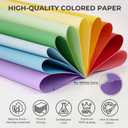 3 otters 235Sheets 8.27" x 11.7" Construction Paper Assorted Colors, 12 Colored Cardstock Printer Paper, for Printing, DIY Crafts, Party Decorations, Teacher Kids Classroom Must Have, 40 lb/150 GSM